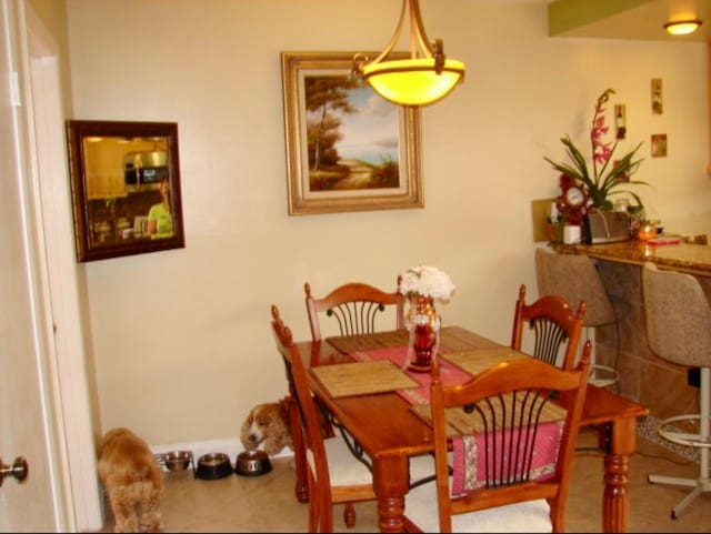 view of dining area