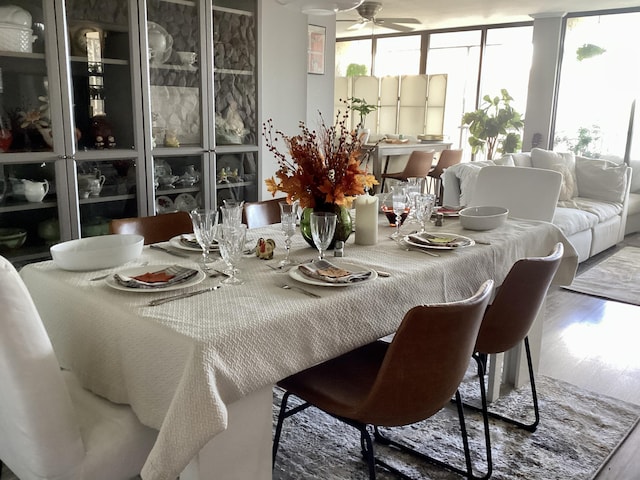 2816 N 46th Ave Unit J682, Hollywood, FL 33021 - dining space featuring wood finished floors, plenty of natural light, and a ceiling fan