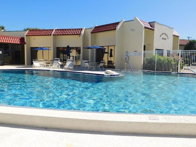 view of pool featuring a patio area