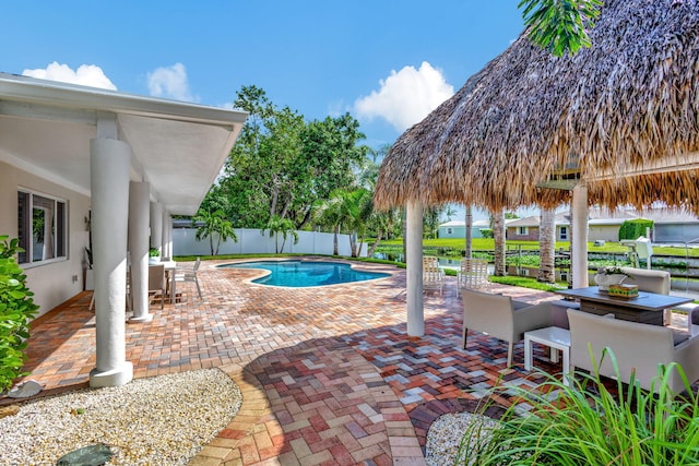 view of pool with a patio