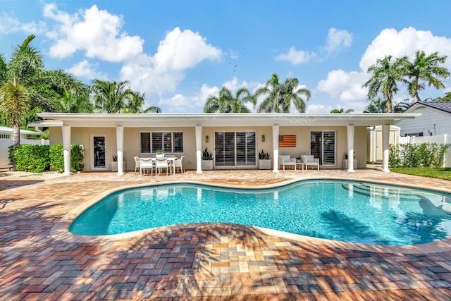 view of pool with a patio