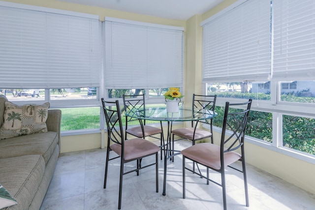 view of dining area