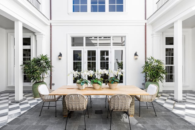 view of patio with french doors