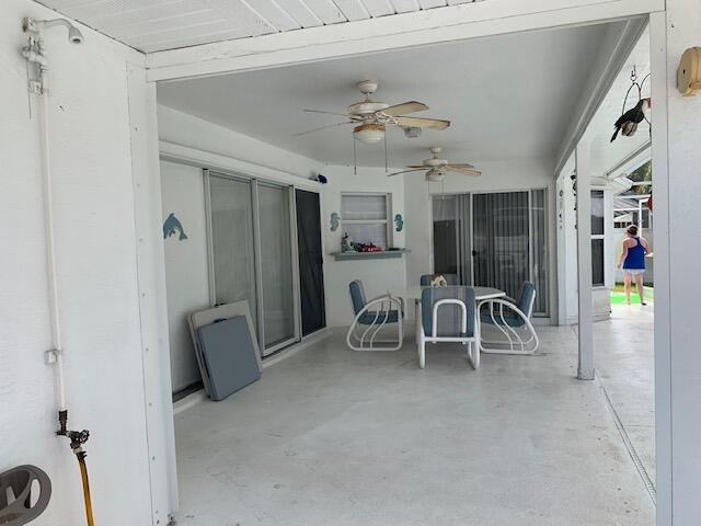 view of patio / terrace with ceiling fan