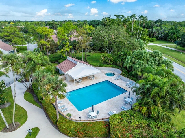 birds eye view of property