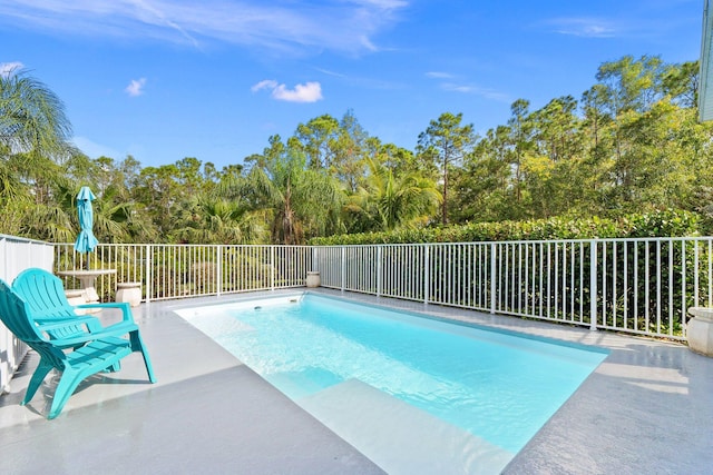 view of pool featuring a patio area