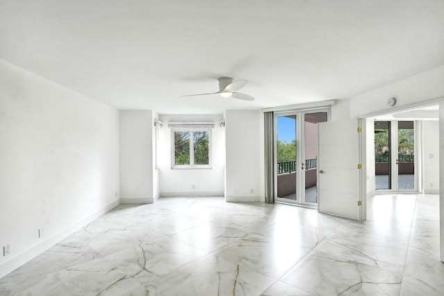 empty room with ceiling fan