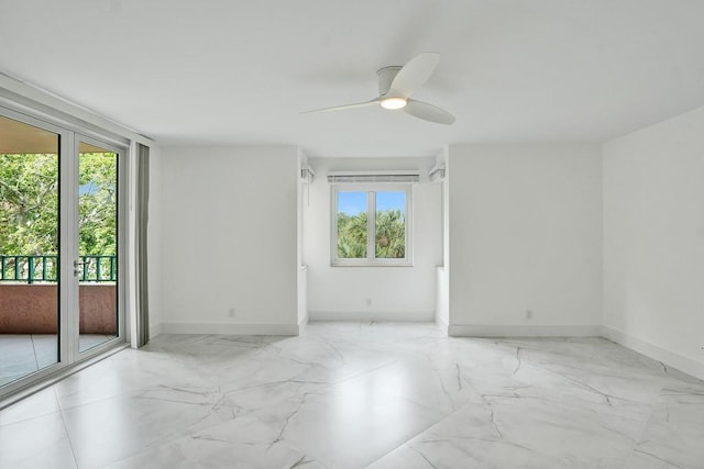 empty room with ceiling fan