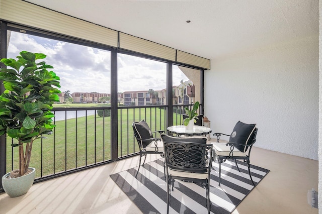 view of sunroom