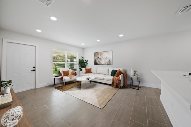 living room featuring wood-type flooring