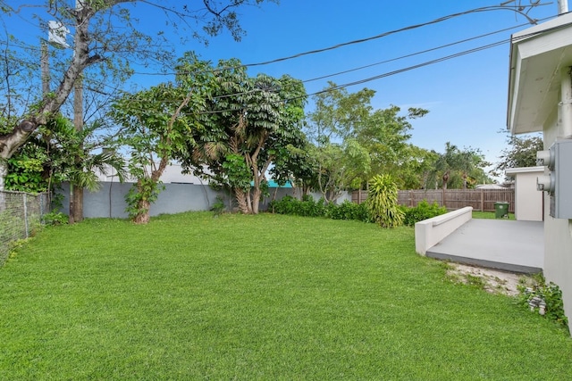 view of yard with a patio