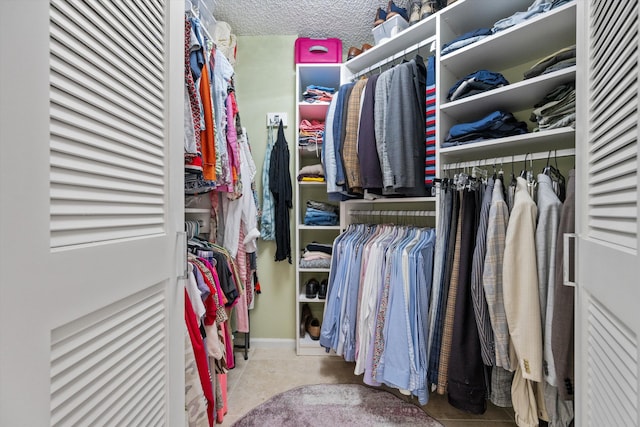 view of walk in closet