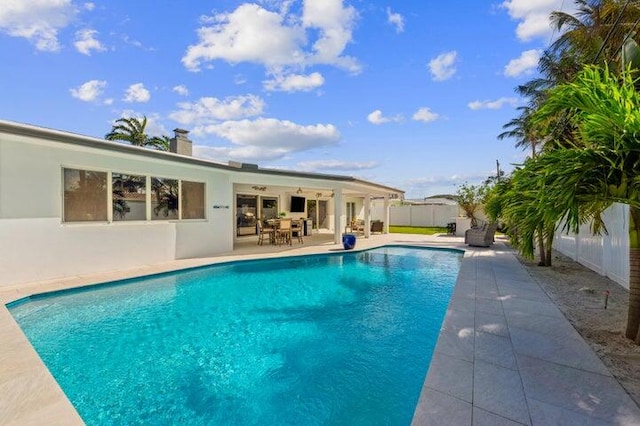 view of pool with a patio area