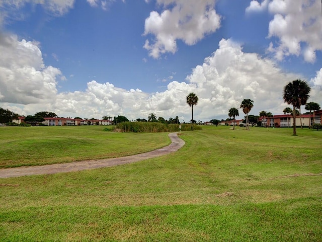 view of community with a lawn