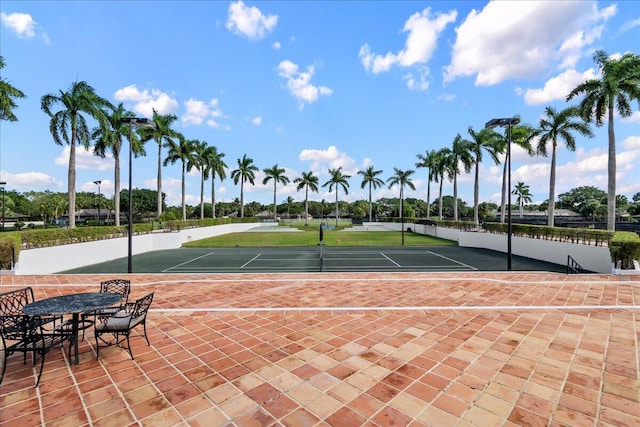 view of tennis court