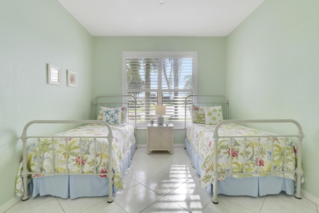 view of tiled bedroom