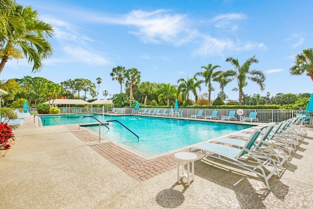 view of pool with a patio