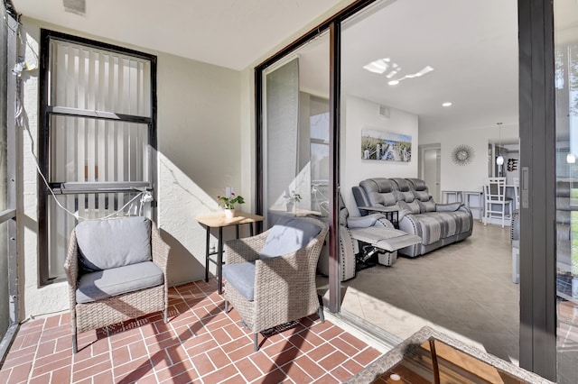 balcony featuring a patio area