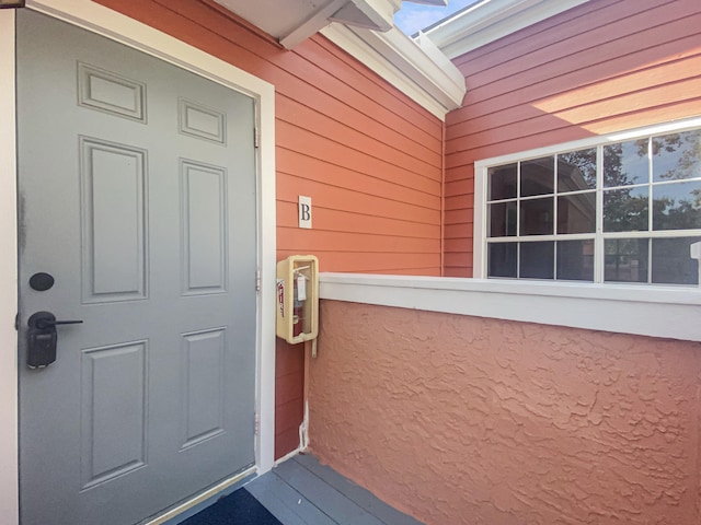 view of doorway to property