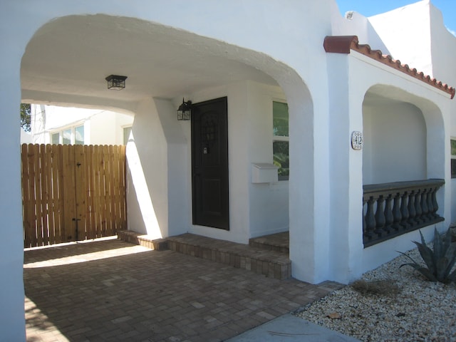 view of doorway to property