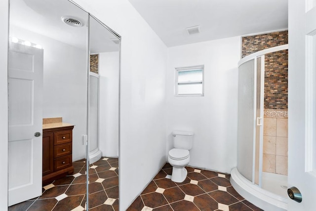 5405 Duckweed Rd, Wellington, FL 33449 - bathroom with vanity, tile patterned floors, and a shower with door