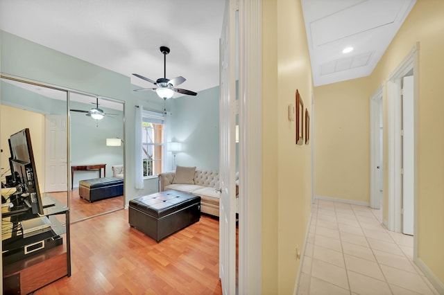 interior space featuring light hardwood / wood-style flooring