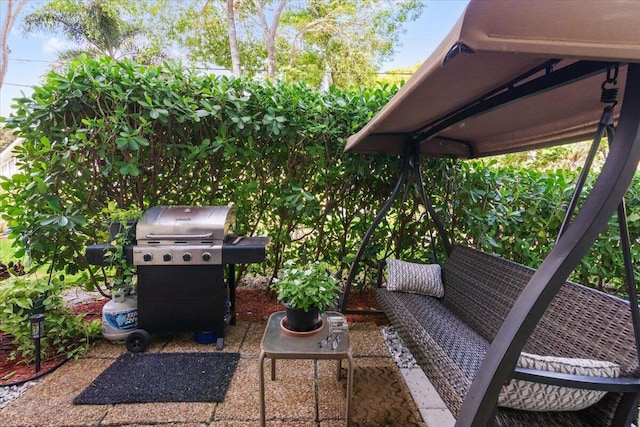 view of patio / terrace featuring grilling area