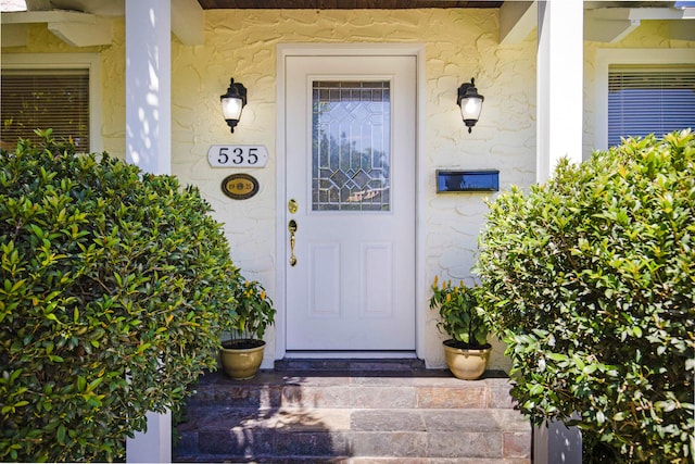 view of doorway to property