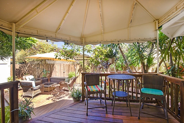 view of wooden deck