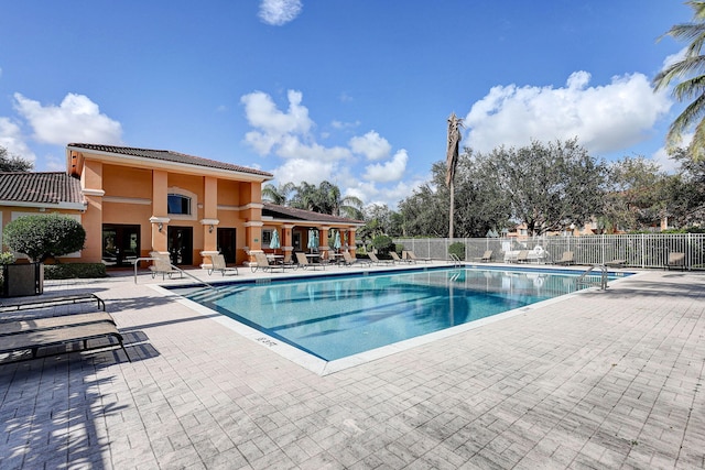 view of pool with a patio