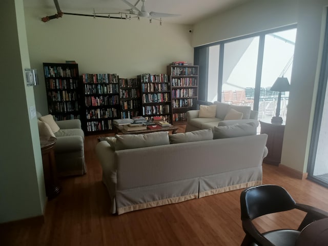 sitting room featuring hardwood / wood-style flooring