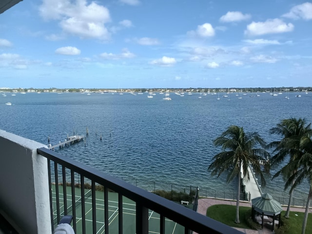 view of water feature