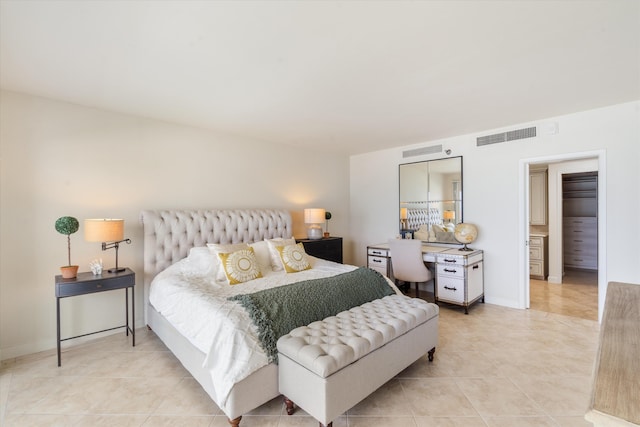 view of tiled bedroom