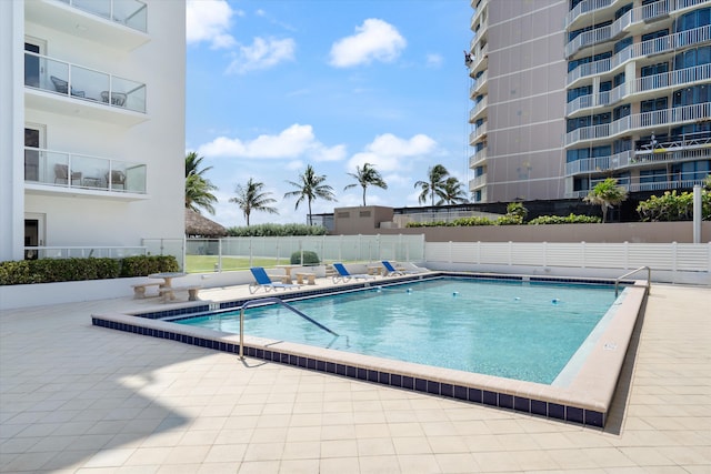 view of pool with a patio