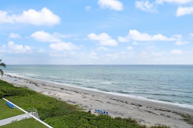 water view with a view of the beach