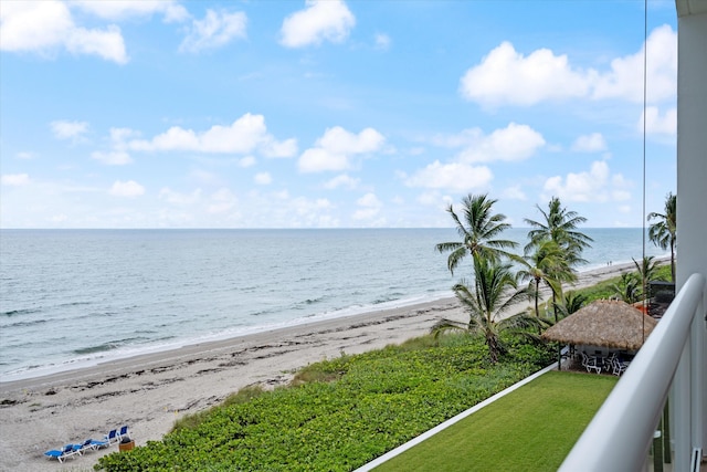 water view with a beach view