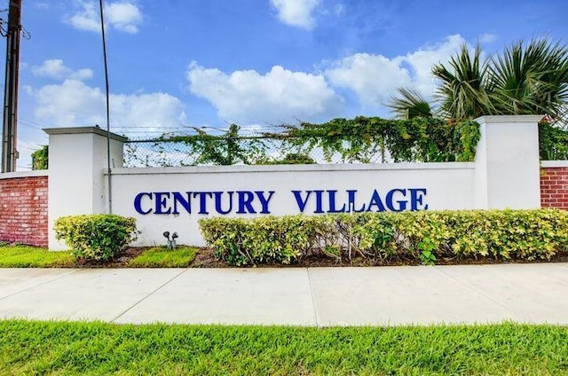 view of community sign