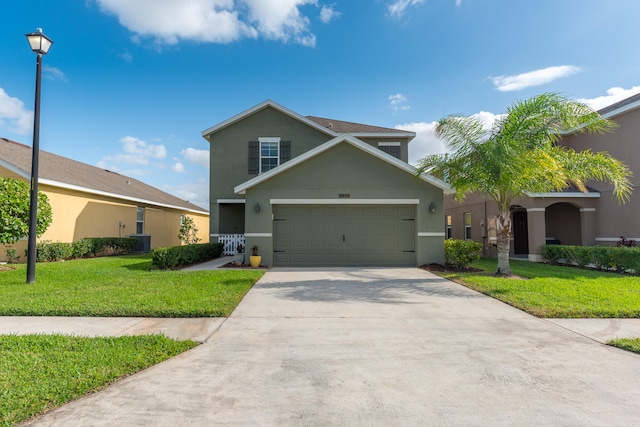 view of front of house featuring a front lawn