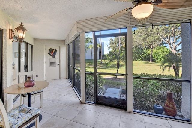5750 Camino Del Sol Unit 102, Boca Raton, FL 33433 - sunroom / solarium featuring a ceiling fan