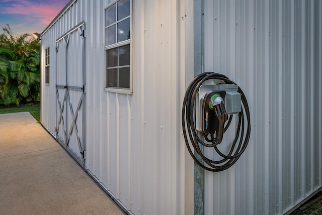 exterior details featuring concrete floors