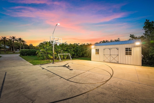 view of basketball court