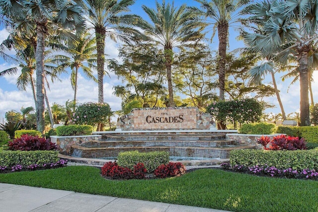 view of community sign