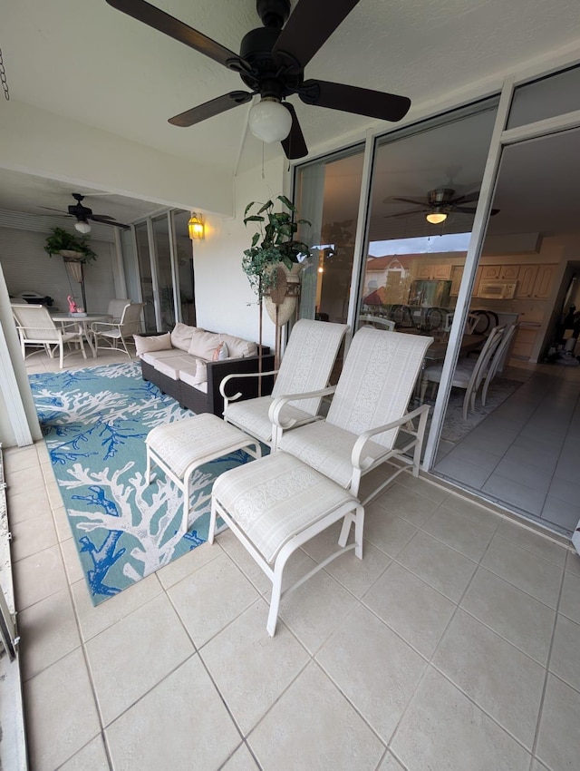 view of patio / terrace with an outdoor hangout area