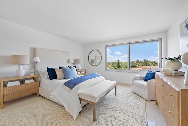 view of tiled bedroom