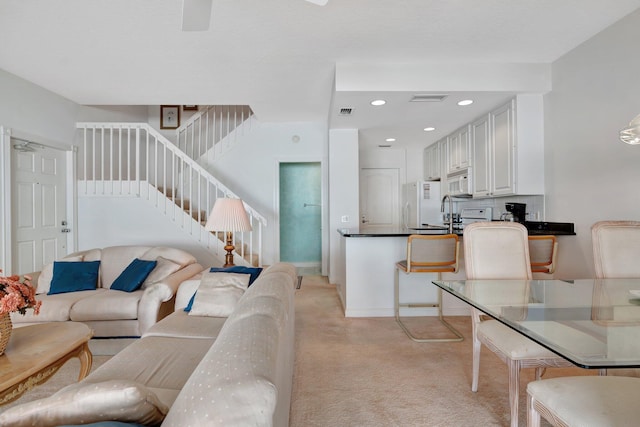 view of carpeted living room