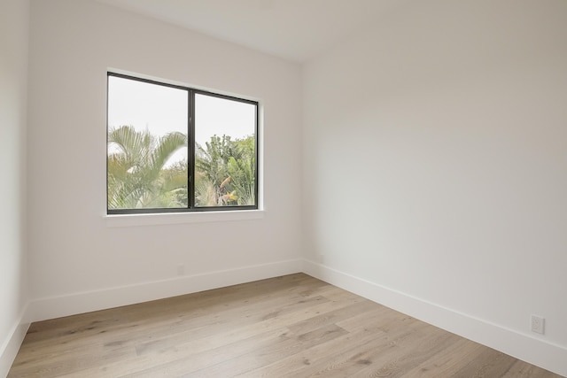 empty room featuring light wood-type flooring