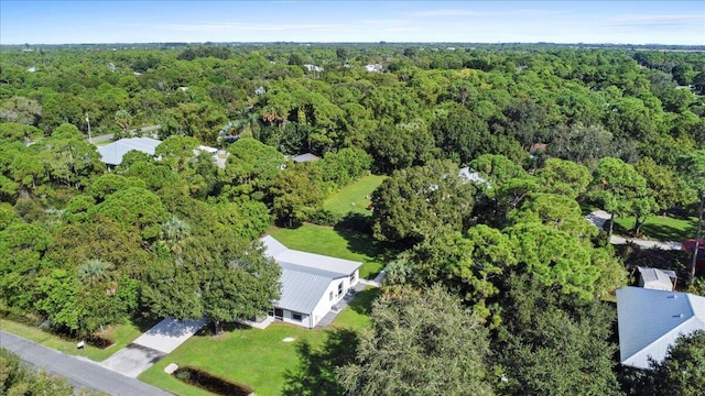 810 Bradley St, Fort Pierce, FL 34982 - aerial overview of property's location with a heavily wooded area