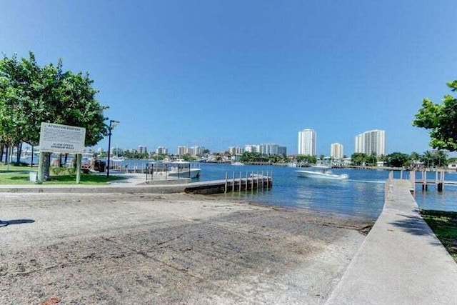 water view with a dock