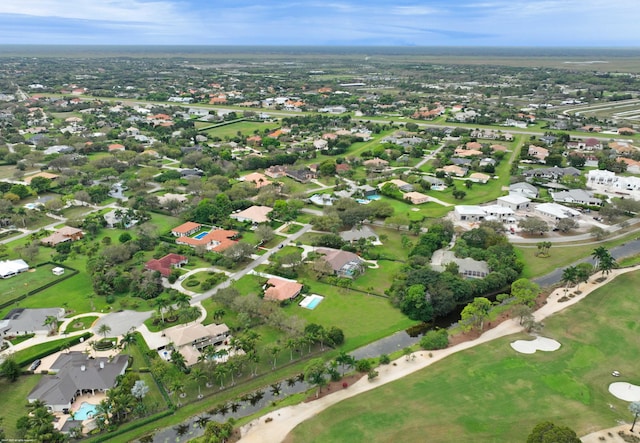 aerial view with a residential view