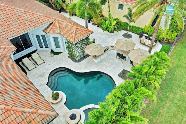 view of pool with a patio